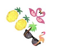 Vaguelly 3 piezas Gafas Divertidas para Fiesta de Playa Diseño Animal Tropical Accesorios Ligeros y Resistentes para Decoración y