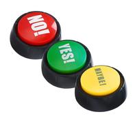 Vaguelly 3 Piezas Juguete de botón de Voz Tal Vez botón zumbadores de Prueba Fabricante Bebiendo timbres eructar botón de Broma Cosas de Broma Juego de Juguete botón de Fiesta el plastico