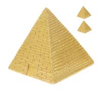 Vaguelly 3 Piezas Juguete De Mesa De Arena Piramidal Pirámides Adornos Antiguo Pequeño Modelo Miniatura Simular Escritorio Decoración Egipto Único Egipcio Cifra Resina Dorado