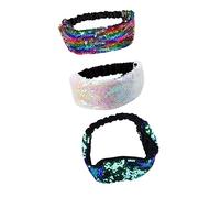 Vaguelly 3 Piezas Sombreros con estilo banda anudado coleteros delirio mujer hair band hair ties women amicici hair topper suministros para la fiesta cintas para el pelo de lentejuelas