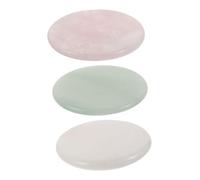 Vaguelly 3 Piezas Soporte Jade para Pegamento de Pestañas Paletas Redondas para Extensión Base Estable y Ligera para Aplicación Precisa Salón y Formación Profesional