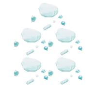 Vaguelly 30 Unidades Miniature Resin Ice Balls Lightweight Micro Landscape Decorative Iceberg For Dollhouse Ocean Theme Diorama Pool Water Effect Year-Round Indoor Outdoor Accessory