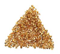 Vaguelly 3000 Piezas de Gemas Acrílicas Doradas de 3 Mm Base Plana, Brillo Intenso y Acabado Resistente para Manualidades y Decoración de Uñas