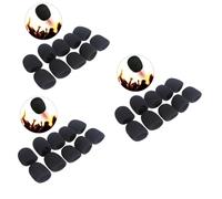 Vaguelly 30piezas Cojines De Esponja Para Micrófono Cubiertas De Parabrisas Negras Compatibles Micrófonos Estándar Material Transpirable y Cómodo Perdidos o Dañados