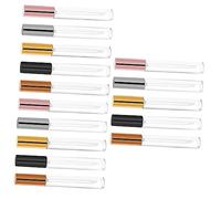 Vaguelly 30piezas Tubos De Brillo Labial De Botellas Reutilizables Para Envases De Cosméticos Para Labios Plata Negro Rosa Rosa Dorado