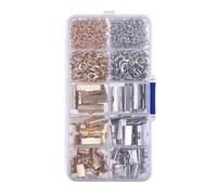 Vaguelly 370 Cierres Langosta de Metal para Pulseras y Collares, Abrazaderas para Extremos de Cinta y Encaje, Fáciles de Usar para Proyectos DIY y Chokers
