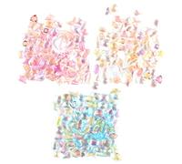 Vaguelly 3bolsas De Resina Para Decoración De Uñas De Suministros Para Uñas Cristales Para Decoración De Joyas Para Parte Posterior Plana Decoraciones Para Parte Posterior Plana