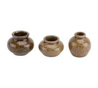 Vaguelly 3Piezas Mini Jarra de Cerámica para Decoración de Miniatura Accesorio para Fotografía y Infantil Adorno de Escritorio