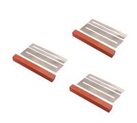 Vaguelly 3piezas Protector De Diapasón De Guitarra y Kit De Pulido De Trastes Beam De Nivelación Herramienta De Luthier Piedra De Lijado y De Inoxidable Marrón