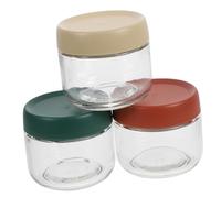 Vaguelly 3Piezas Tarro de con para Comida Recipientes Pequeños de Almacenamiento para Mermeladas y Snacks Sellado y Apilable