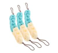 Vaguelly 3piezas Toalla De Baño Exfoliante De Lufa Trenzada Estropajo Corporal Para Ducha y Baño Esponjas Con Asas De Cuerda Para Espalda y Cuerpo Color Verde