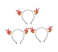 Vaguelly 3piezas Tocado De Orejas De Gato Para Fiesta Diademas Decorativas Navideñas Forma De Aro Pelo De Ciervo Navideño Aro Pelo De Alce Navideño
