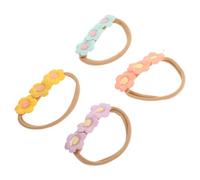 Vaguelly 4 diademas elásticas con diseño de margaritas para bebé niña, ideales para sesiones de fotos de bebés y recién nacidos.