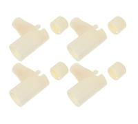 Vaguelly 4 Juegos Conector para Ruedas de Cuna de de Plástico Beige Movilidad Ligera y Bloqueo Dual para Mecedora Infantil y Cuna