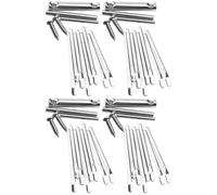 Vaguelly 4 Juegos Metralla De Piano Con Pulgar Piezas De Reparacion Mbira Reemplazo Del Puente Kalimba Llaves De Repuesto Kalimba Clave Kalimba 17 Mini-piano Miniatura Niño Metal Sillín