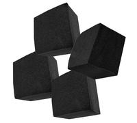 Vaguelly 4 Paneles de Esponja Insonorizante de Espuma Poliuretano 15x15x15 Cm Negra Ignífuga, Bloques de Absorción Acústica para Estudio, Oficina y Grabación Profesional
