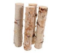 Vaguelly 4 Piezas Decoración De Madera De Abedul Felpa Artificial Árbol De Navidad De Abedul Troncos De Abedul Ramas para Decorar Registro Arbol De Leds Leña Menuda Madera a La Falso