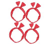 Vaguelly 4 Piezas Diadema De Lunares Lazo Para Mujer Decorativa Antideslizante Cabello Banda Cabello Versátil Accesorio Elegante De Fiesta Para Mujer