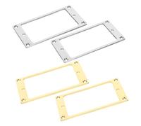 Vaguelly 4 Piezas Metal Guitar Pickup Frames Thick Flat Mounting Rings Protective Covers Compatible With Various Electric Guitars Replacement Parts