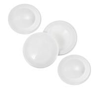 Vaguelly 4 Tapas Decorativas para Orificios Reservados en Pared, Tapa Plana de Plástico de Color Blanco, Accesorio para Cubre Pared y Embellecedor de Tubería en Baño y Fontanería Doméstica