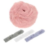 Vaguelly 4piezas Banda De Pelo De Felpa Anillos Cabello Decorativos Coleteros De Moda Para Niñas Idea Para Gomas Pelo Mujer