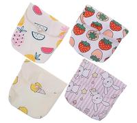 Vaguelly 4Piezas Bolsas Para Monedas Multifuncionales De Dibujos Animados Porta Tampones Portátiles De Unidades Elegante y Práctico Para Niñas