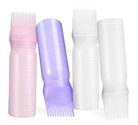 Vaguelly 4piezas Botellas Aplicadoras Peine Para Teñir y Cuidar El Cabello Múltiples Usos