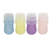 Vaguelly 4piezas Botellas De Squeezable Para Juego Botellas De Loción y Champú Recipientes De Para Cosméticos Para Almacenamiento De Maletas y Mochilas