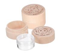 Vaguelly 4piezas Caja De Recuerdos para Redonda con Tapa Soporte para Dientes De Leche Baratijas Decorativa