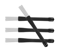 Vaguelly 4piezas Cepillo De Batería De Jazz Escobillas Flexibles De Nailon Accesorios Para Batería Protegen La Piel Del Tambor Mejoran El Rendimiento Músicos Cepillos Para De Jazz