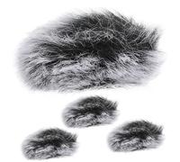 Vaguelly 4piezas Cubierta De Micrófono Antiviento Furry Protector De Parabrisas Para Grabación Exteriores Compatible Micrófonos Lavalier Broadcast