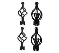 Vaguelly 4piezas De Cortina Diseño De Jaula Twisted para Barra De Cortina De Acabado Mate Decorativos y Prácticos