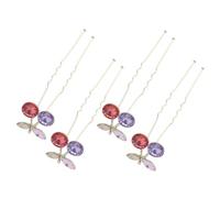 Vaguelly 4piezas Horquillas Pelo De Boda Gemas De Imitación Accesorios Pelo Forma Tocados De Novia Para Cabello