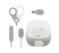 Vaguelly 4piezas Kit De Cuidado Infantil Cortaúñas Seguros Para Bebés Tijeras De Seguridad Para Uñas Para Recién Nacidos y Niño Niña Diseño Divertido Con Estuche De Almacenamiento