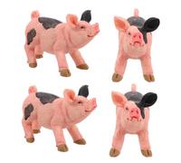 Vaguelly 4piezas Mini Figuras De Cerdo Adornos De Animal Decoración Hogar Oficina Encantador