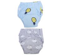 Vaguelly 4piezas Pantalones De Entrenamiento Para Bebés Reutilizables y Transpirables Lavables Diseño De Caricatura Pack De Color Piña y Nube Para Desarrollar Hábitos De Orina