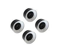 Vaguelly 4piezas Perillas de Pedal de Efectos de Plástico Perillas Negro y Letra Negra de Control para Amplificador de Guitarra Eléctrica para Escenario de Música