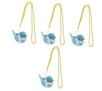 Vaguelly 4piezas Silbato Musical De Agua Para Lanyard Juguete De Pájaros Para Fiestas y Celebraciones Para Actividades Al Aire y Educación Musical