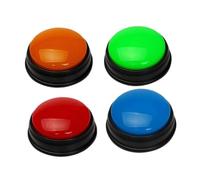 Vaguelly 4Piezas Zumbadores de Respuesta para Aula y de Timbres Educativos con Luces y Sonido Juguete Sensorial para Interacción Familiar y Aprendizaje Infantil