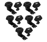 Vaguelly 5 Juegos de Cerraduras de Gabinete Eléctrico Negro Pestillo Giratorio, Instalación Fácil y Diseño Seguro para Uso Industrial y Comercial en Cajas de Distribución