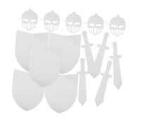 Vaguelly 5 Juegos Escudos y de Cartón para Kit DIY Medieval para Disfraces rol Incluye Máscaras y Seguro para Fiestas y Manualidades Creativas