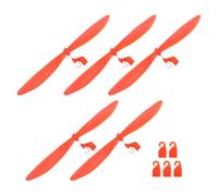 Vaguelly 5 Juegos Hélice de Plástico Roja para Modelo de Helicóptero y Avión de Juguete, Fácil de Usar, Adecuado para Proyectos Científicos y Manualidades DIY para Estudiantes
