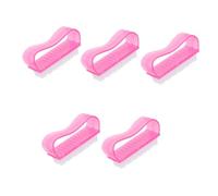 Vaguelly 5 Piezas Cepillo Uñas para Manicura Limpiador Polvo Uñas Profesional Práctico y Duradero Rosa