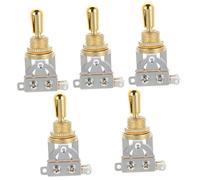 Vaguelly 5 Piezas interruptor de guitarra electrica Conmutador de 3 vías v guitarra palanca de guitarra de metal accesorios para pastillas de guitarra mueve tu cabeza Selector