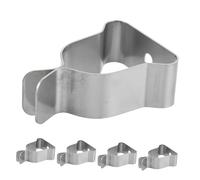 Vaguelly 5 Piezas Kit de herrajes para Cubrir el Pozo de la Ventana Cubierta de Pozo de Ventana Clips al Aire Clips Fuertes Clip de Acero Inoxidable Planchar Plata