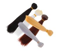 Vaguelly 5 Piezas Pelucas Sintéticas para Muñecas Cabello Recto para Manualidades de Muñecas y Cambios de Estilo Accesorios para Creación de