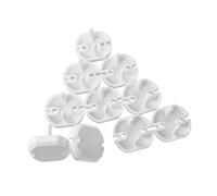 Vaguelly 5 Protectores de Enchufes Eléctricos que Cumplen Normas Europeas de Color Blanco Cubiertas de ABS Mecanismo Giratorio para Seguridad Infantil Hogar para Niños