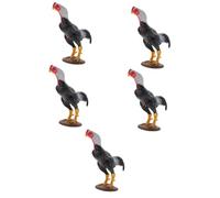 Vaguelly 5 Uds Simulación De Pelea De Gallos Modelo Hogar Niño Pájaro Artificial Plástico
