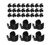 Vaguelly 50 Clips de Plástico Negro para Cable de Micrófono de 25 MM, Organizador para Pértiga y Accesorios de Soporte en Estudios Profesionales