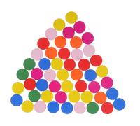 Vaguelly 50 Uds. De Piezas De Conteo De Madera Círculos Coloridos Fichas De Bingo Juguetes Didácticos De Aprendizaje para Estudiantes (Colores Mezclados)